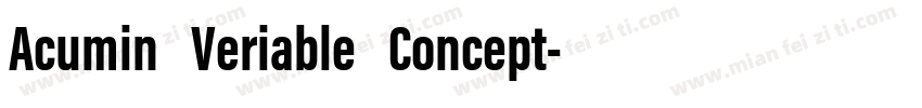 Acumin Veriable Concept字体转换